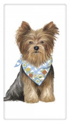 Flour Sack Kitchen Dish Towel Yorkie Bandana Mary Lake - Thompson