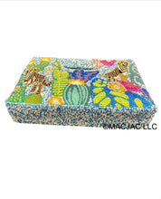 Load image into Gallery viewer, Blue Multi Handmade Beaded Jungle Clutch Purse