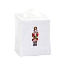 Load image into Gallery viewer, Nutcracker Tissue Box Cover - White Cotton