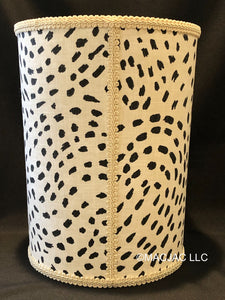 Pebble Oyster Fabric Covered Wastebasket