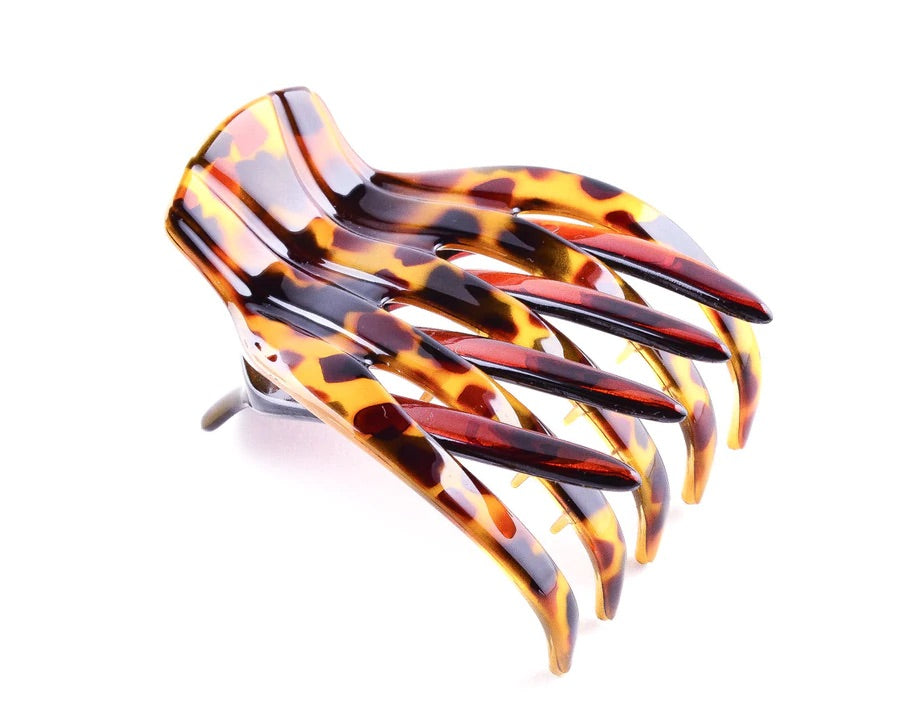 Large Jaw/Yoga Hair Clip in Brown Tortoiseshell Made in France