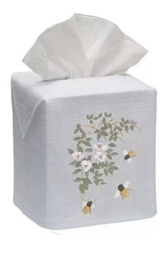 Honey Bees Natural Linen/Cotton Tissue Box Cover