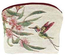 Load image into Gallery viewer, Big Eucalyptus Flower with Hummingbird White Purse