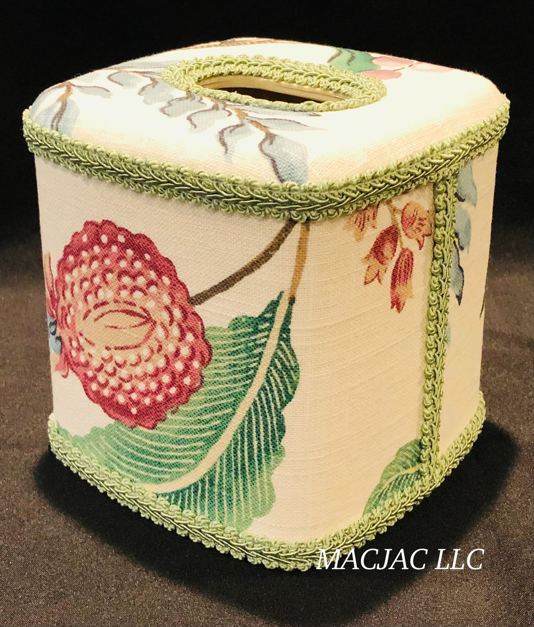 Arboretum Plum Fabric Covered Tissue Box Cover ***In Stock***