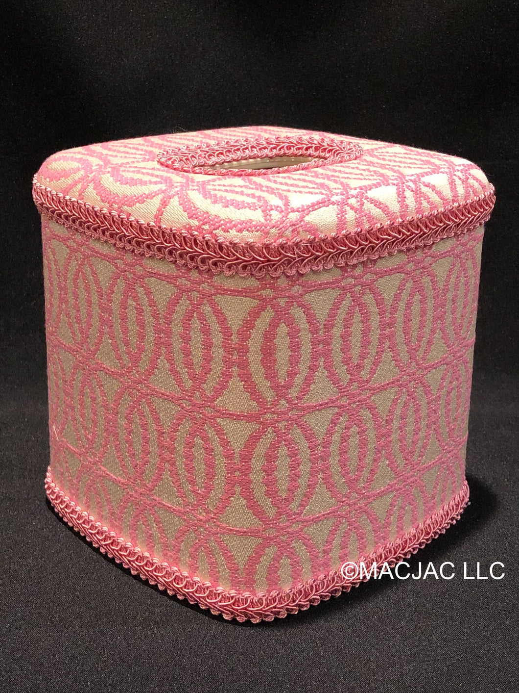 Confection Pink Covered Tissue Box Cover