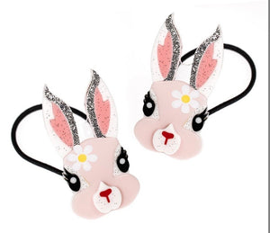 Easter Bunny/Daisy Girls Ponytail Set