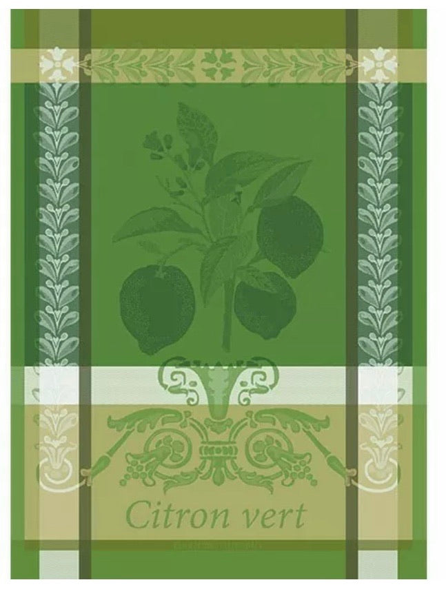 Garnier-Thiebaut French Country Kitchen Dish Tea Towel Citron Vert