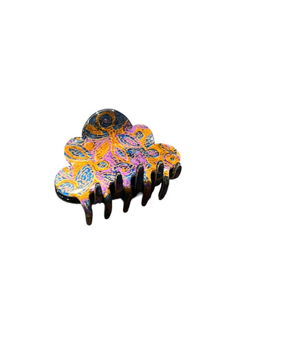 Paisley Cloud Shape French Jaw Clip #2