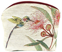 Load image into Gallery viewer, Big Eucalyptus Flower with Hummingbird White Purse