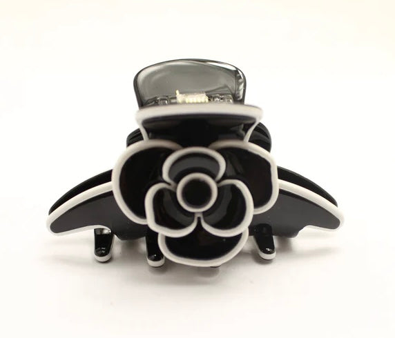 Chanel Inspired France Creation Camelia Flower Jaws Hair Clip