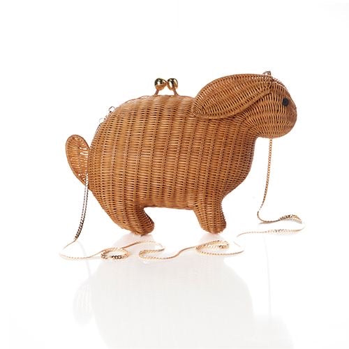 Serpui Wicker Rabbit Purse