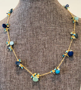 Blue Jelly 17” Necklace