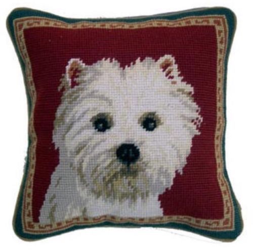 Westie Dog Needlepoint Pillow 10
