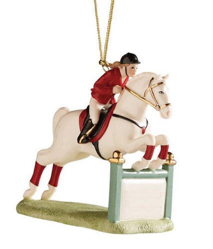 Lenox My Horse Equestrian Jumping Porcelain Ornament