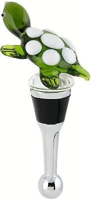 Turtle Wine Bottle Stopper Art Glass