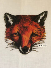 Load image into Gallery viewer, Fox Mask Bar/Hand Linen Towels (set of 2)