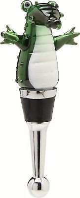 Alligator Wine Bottle Stopper Art Glass