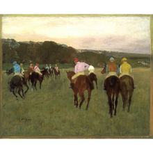 Load image into Gallery viewer, RainCaper &quot;Racehorses at Longchamp&quot; by Edgar Degas